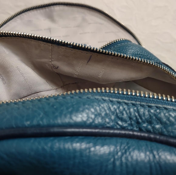 Michael Kors Rhea color block pebbled leather backpack medium - Picture 16 of 16